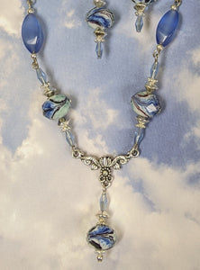 Sky Blue Beaded Necklace