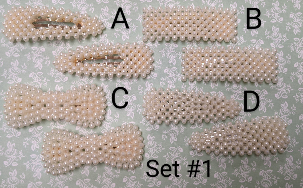 Pearl Snap Hair Clips
