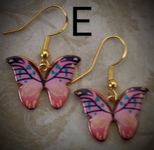 Load image into Gallery viewer, Enamel Butterfly Earrings
