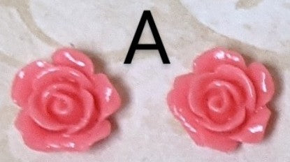 Miniature Rose Stud Earrings