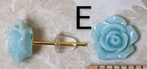 Miniature Rose Stud Earrings