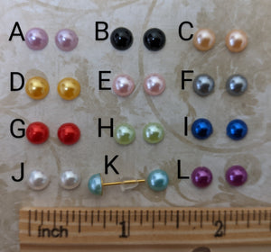 Mini Faux Pearl Stud Earrings