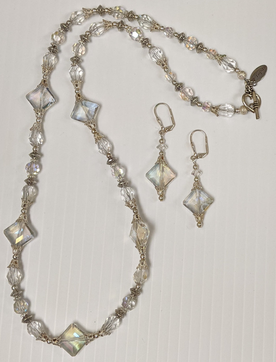 Clear Glass Beaded Necklace