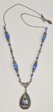 Load image into Gallery viewer, Blue Cat&#39;s Eye Pendant Necklace
