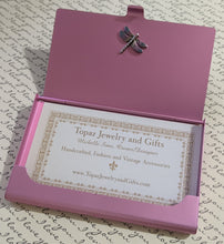 Load image into Gallery viewer, Bejeweled Dragonfly Business Card Case
